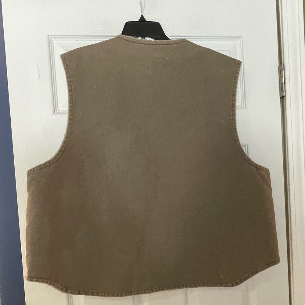 Carhartt vintage V13 DES sherpa-lined washed canvas vest in a desert beige - XL - Picture 2 of 3